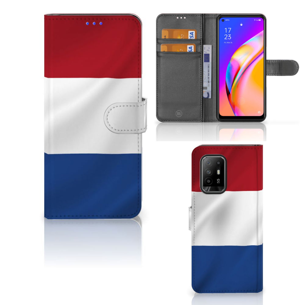 OPPO Reno5 Z | A94 5G Bookstyle Case Nederlandse Vlag