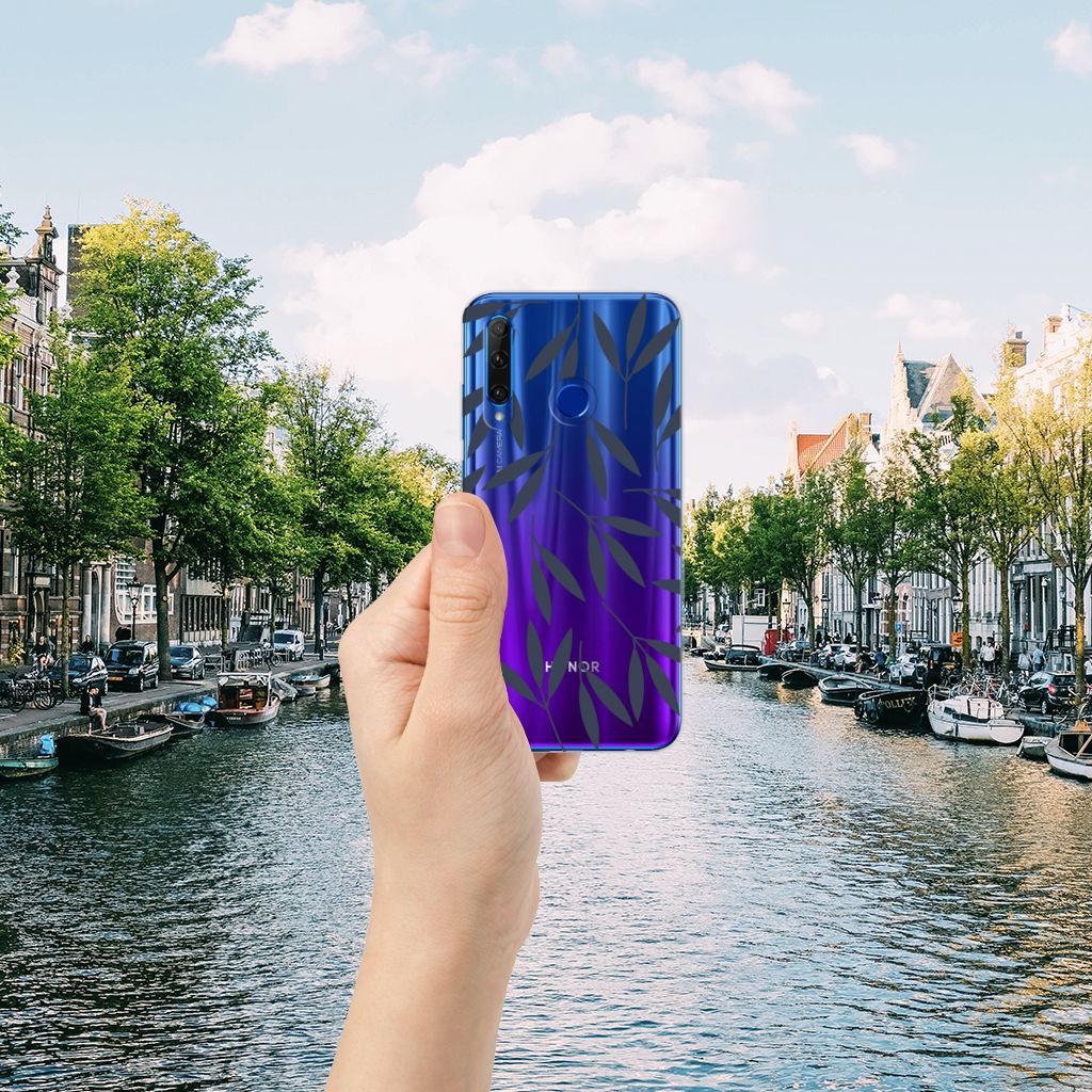 Honor 20 Lite TPU Case Leaves Blue