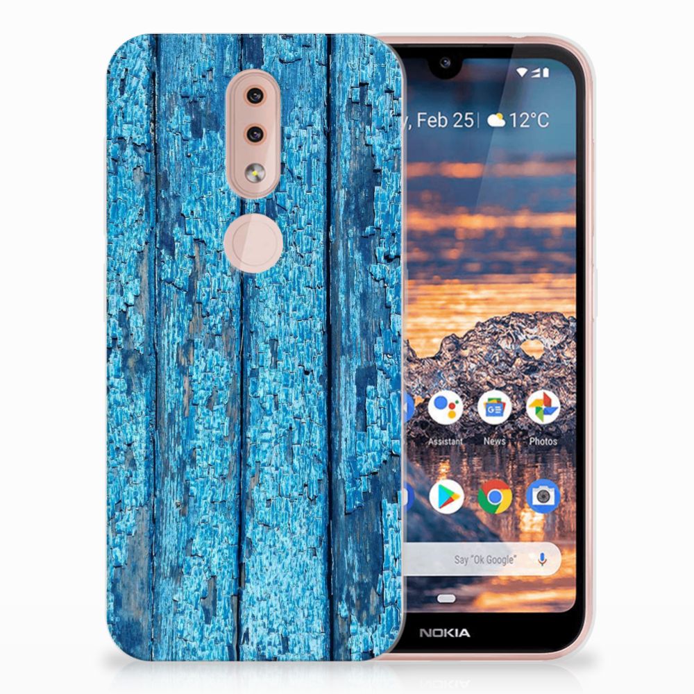 Nokia 4.2 Bumper Hoesje Wood Blue