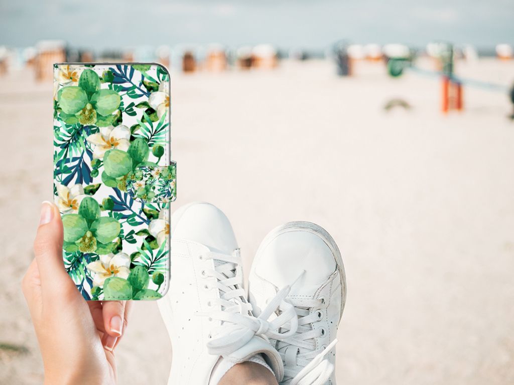 Samsung Galaxy A03s Hoesje Orchidee Groen