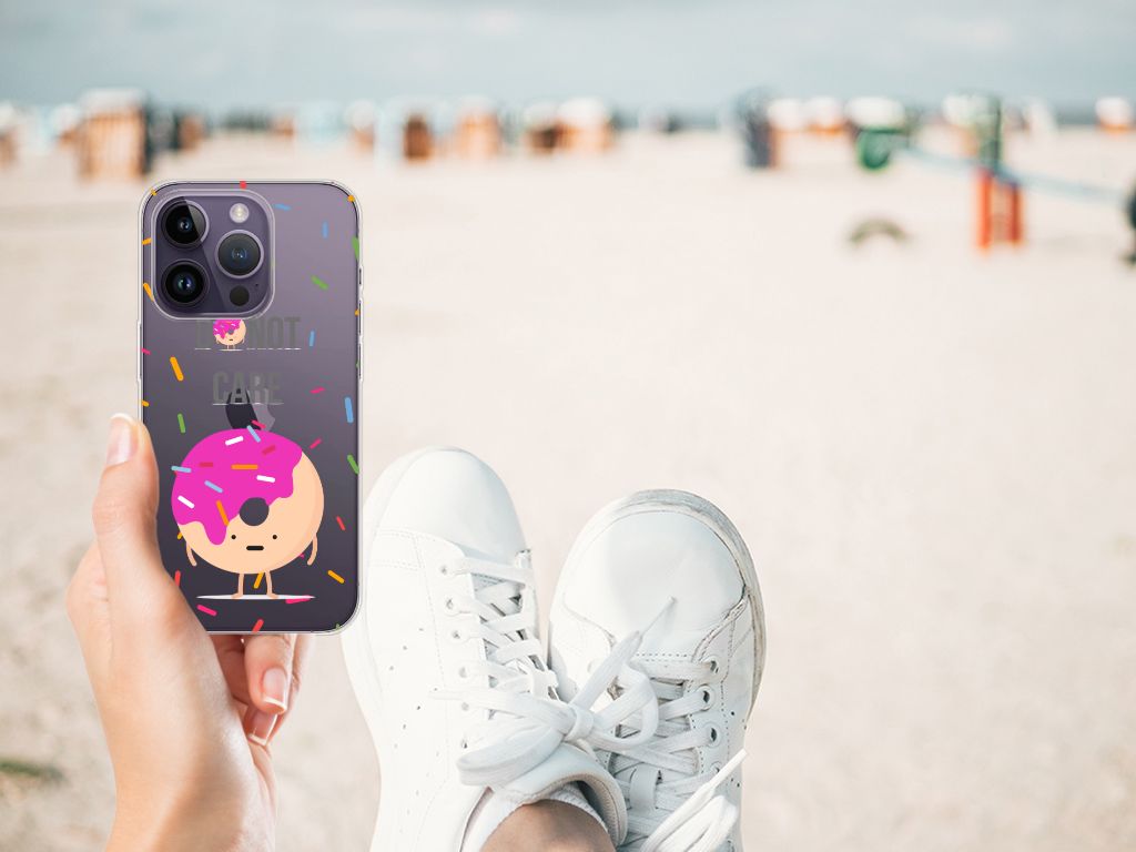 Apple iPhone 14 Pro Siliconen Case Donut Roze B2C Telecom