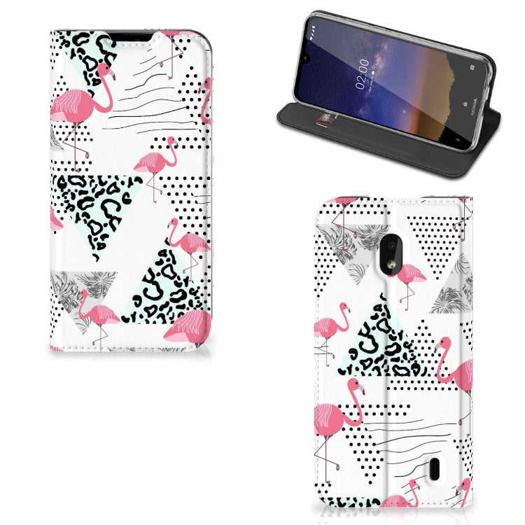 Nokia 2.2 Hoesje maken Flamingo Triangle