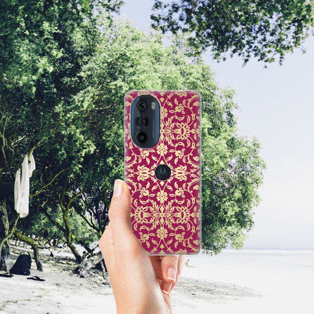 Siliconen Hoesje Motorola Edge 30 Pro Barok Pink B2C Telecom