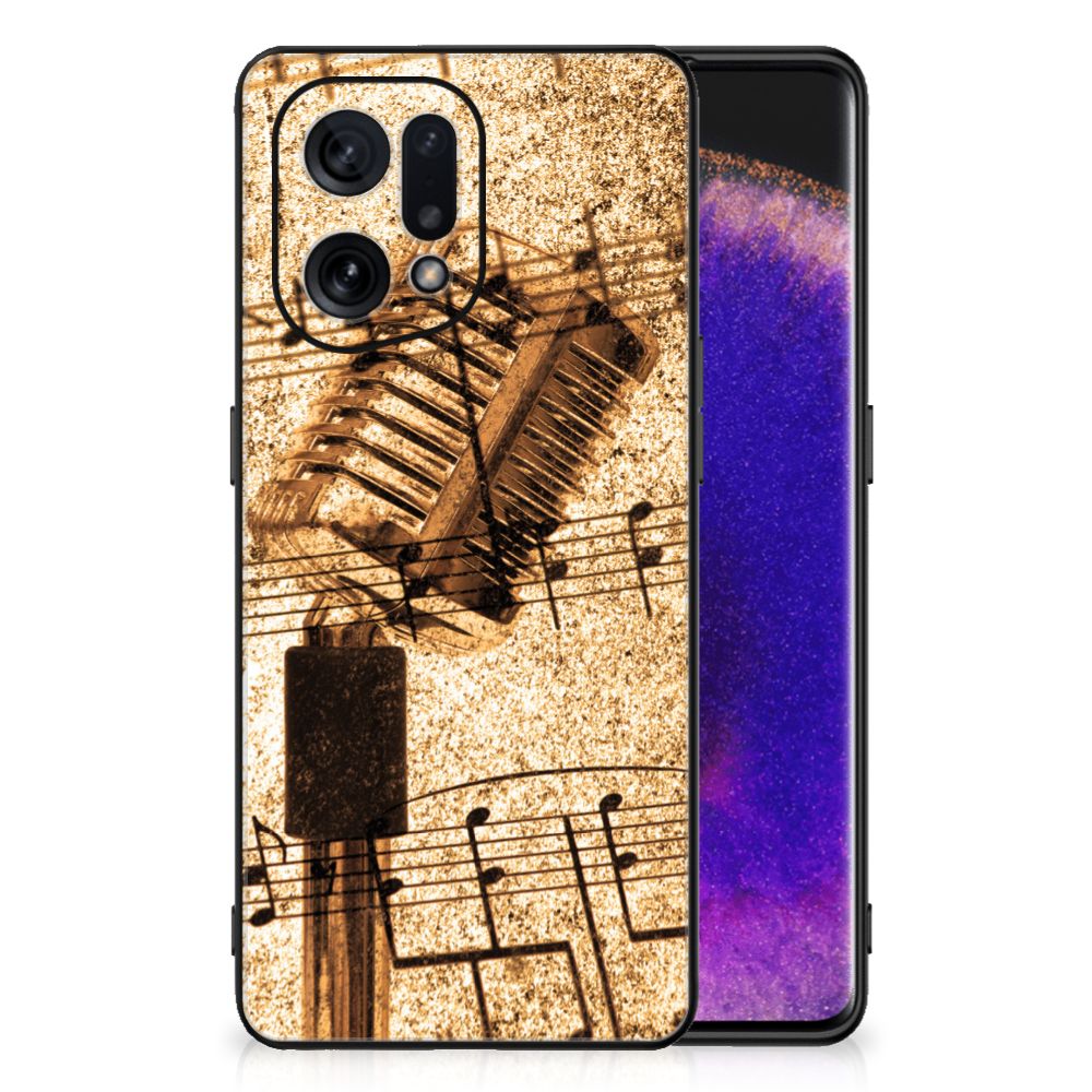 OPPO Find X5 Silicone Back Case Bladmuziek