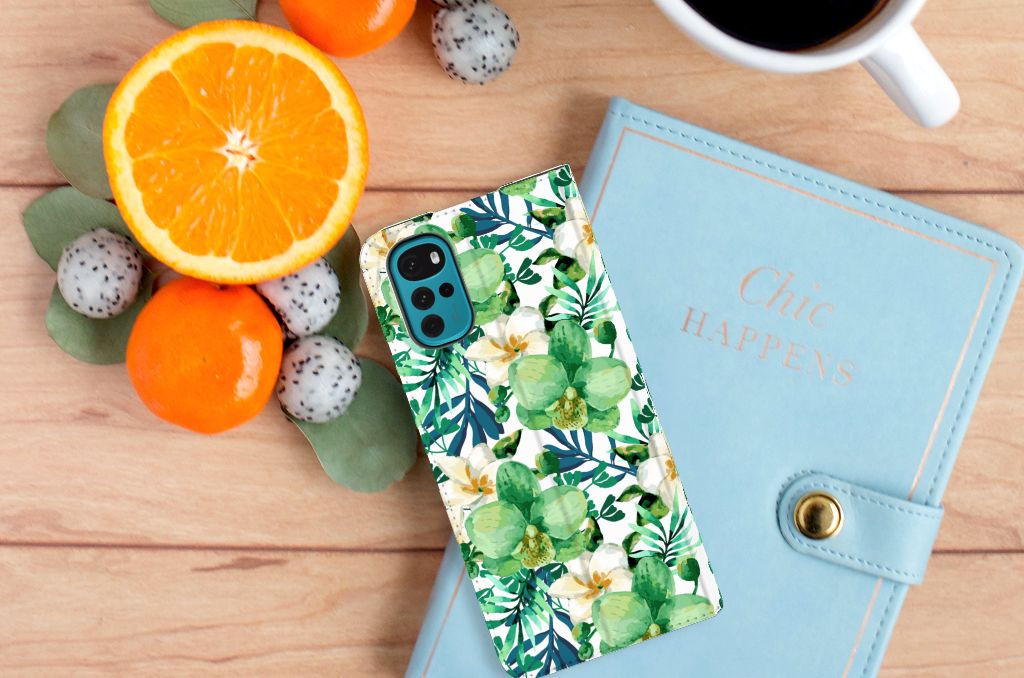 Motorola Moto G22 Smart Cover Orchidee Groen - B2C Telecom