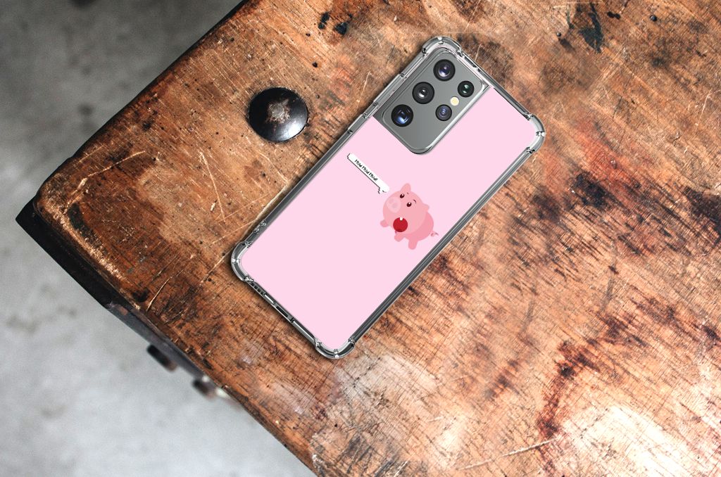 Samsung Galaxy S21 Ultra Stevig Bumper Hoesje Pig Mud B2C Telecom