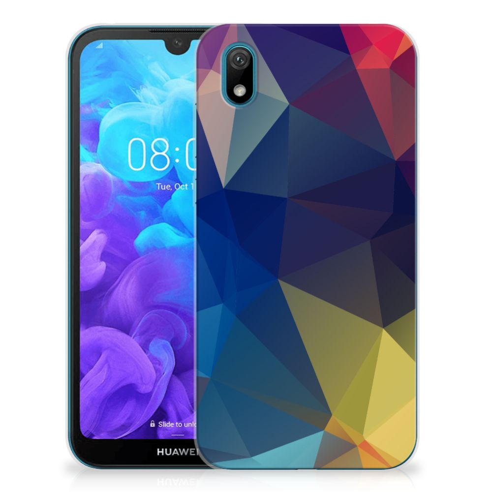 Huawei Y5 (2019) TPU Hoesje Polygon Dark