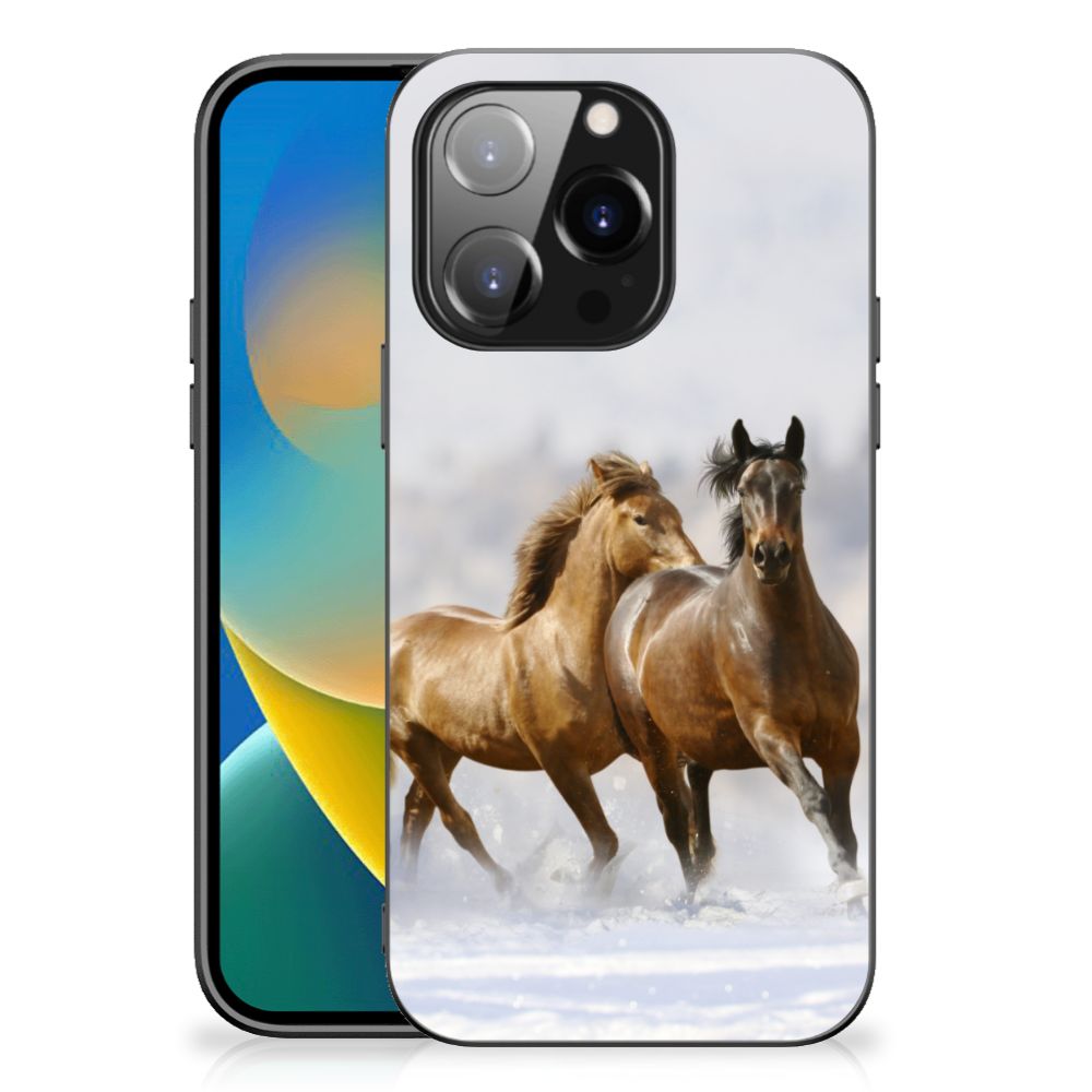 iPhone 14 Pro Dierenprint Telefoonhoesje Paarden B2C Telecom