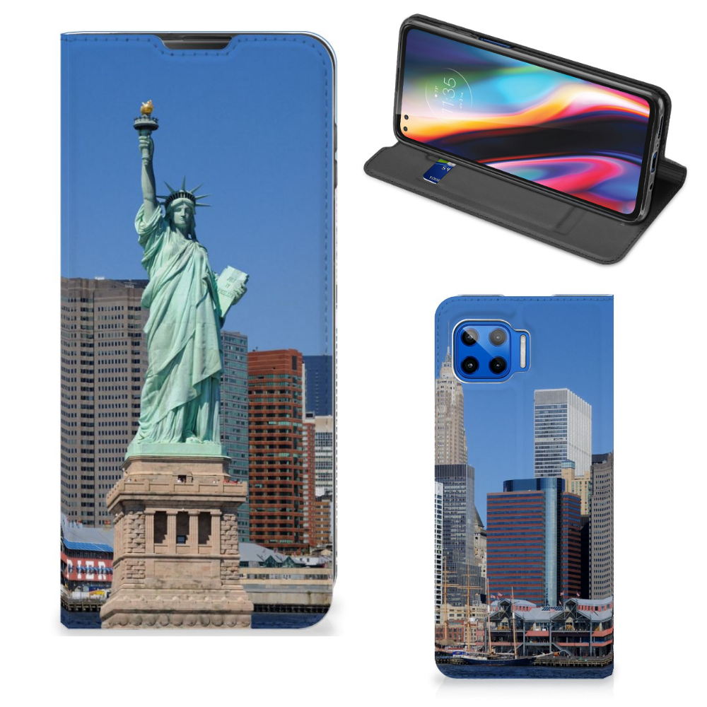 Motorola Moto G 5G Plus Book Cover Vrijheidsbeeld - B2C Telecom