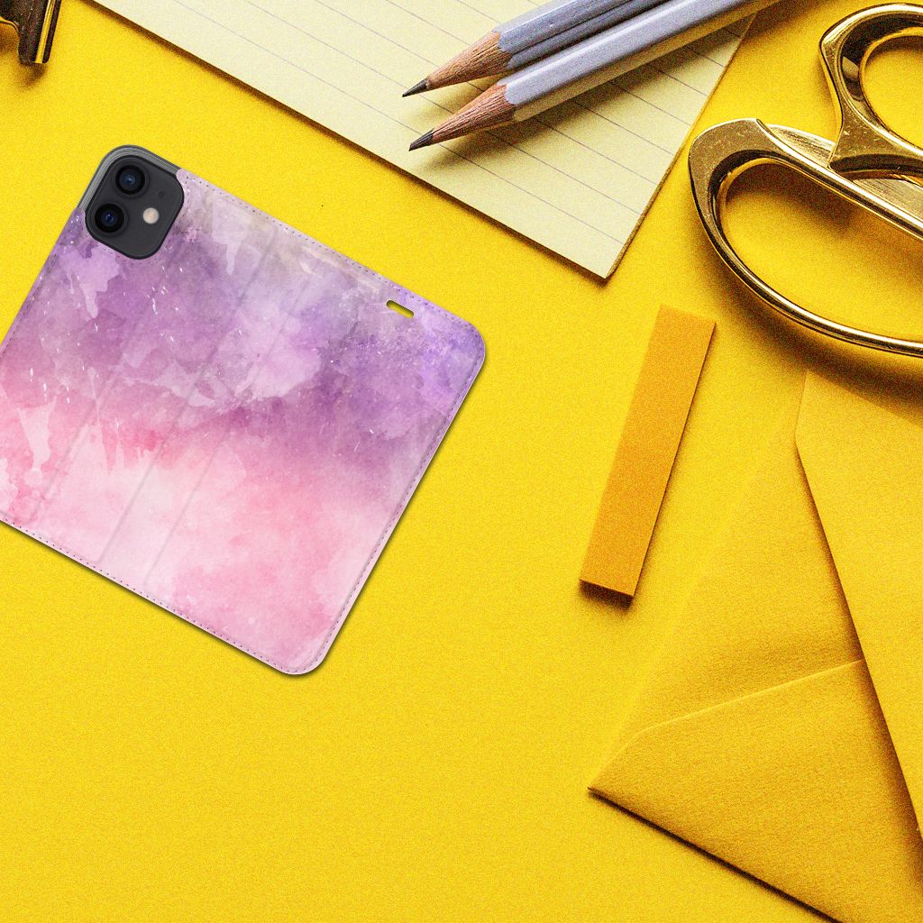Bookcase iPhone 12 Mini Pink Purple Paint - B2C Telecom