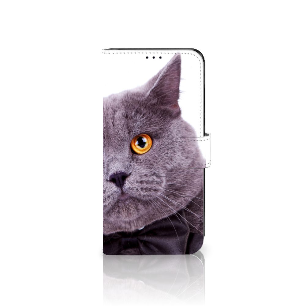 Motorola Edge 30 Pro Telefoonhoesje met Pasjes Kat