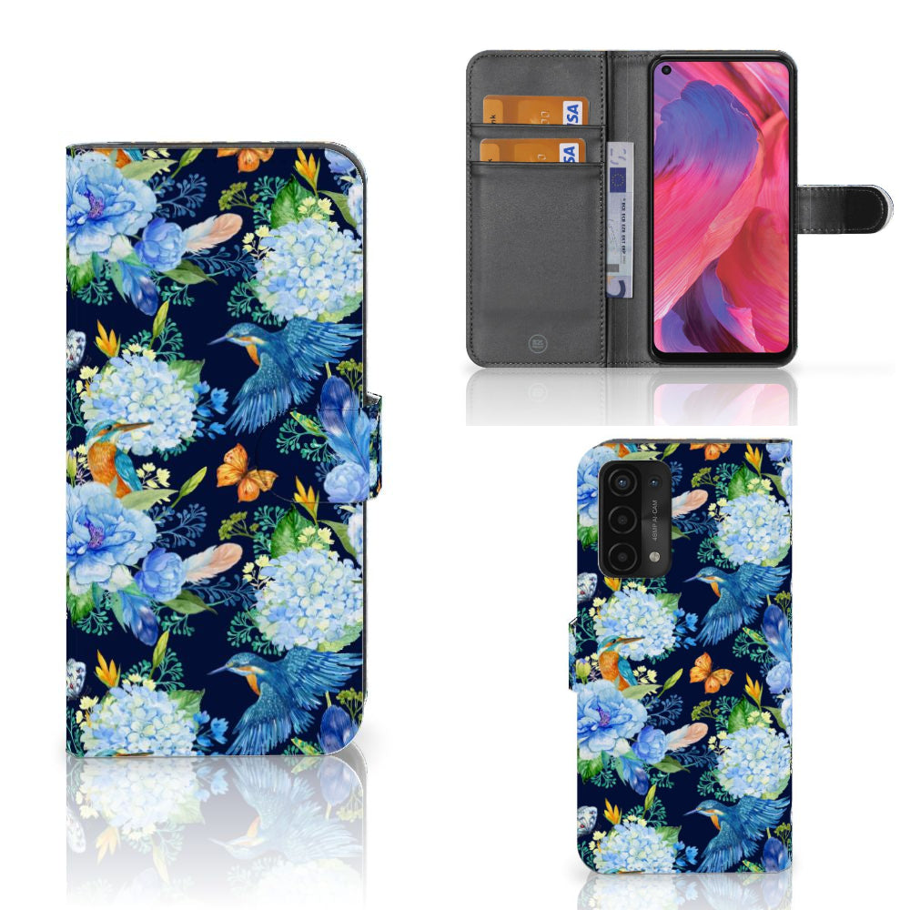 Telefoonhoesje met Pasjes voor OPPO A54 5G | A74 5G | A93 5G IJsvogel