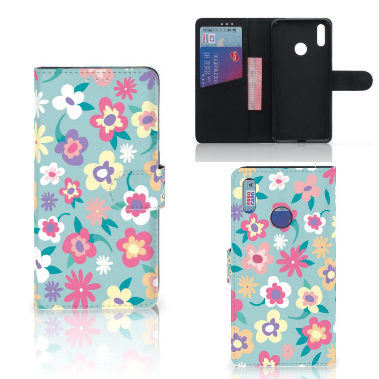 Huawei Y7 (2019) Hoesje Flower Power