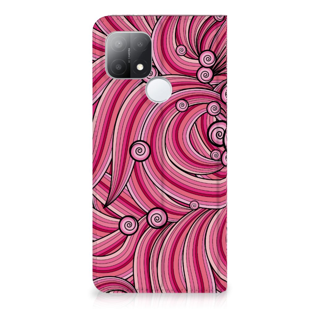 OPPO A15 Bookcase Swirl Pink - B2C Telecom