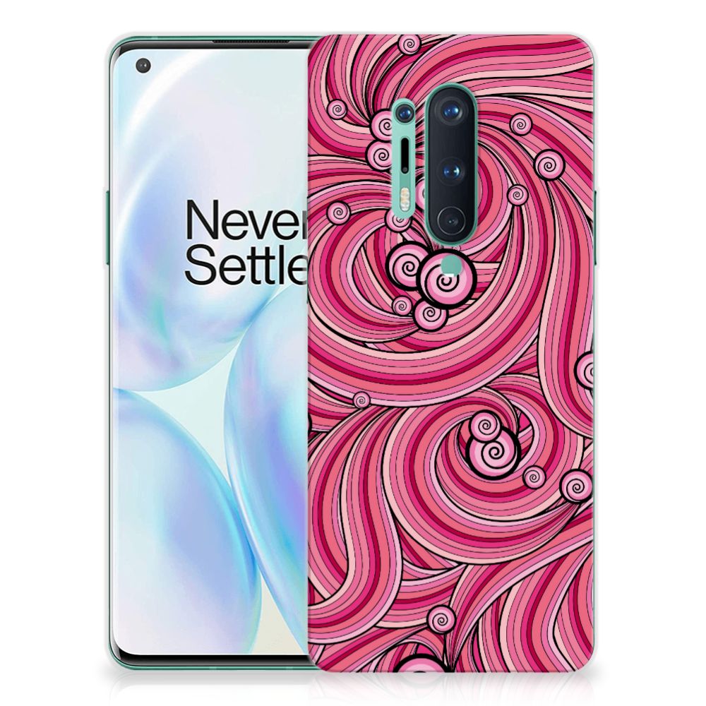 OnePlus 8 Pro Hoesje maken Swirl Pink