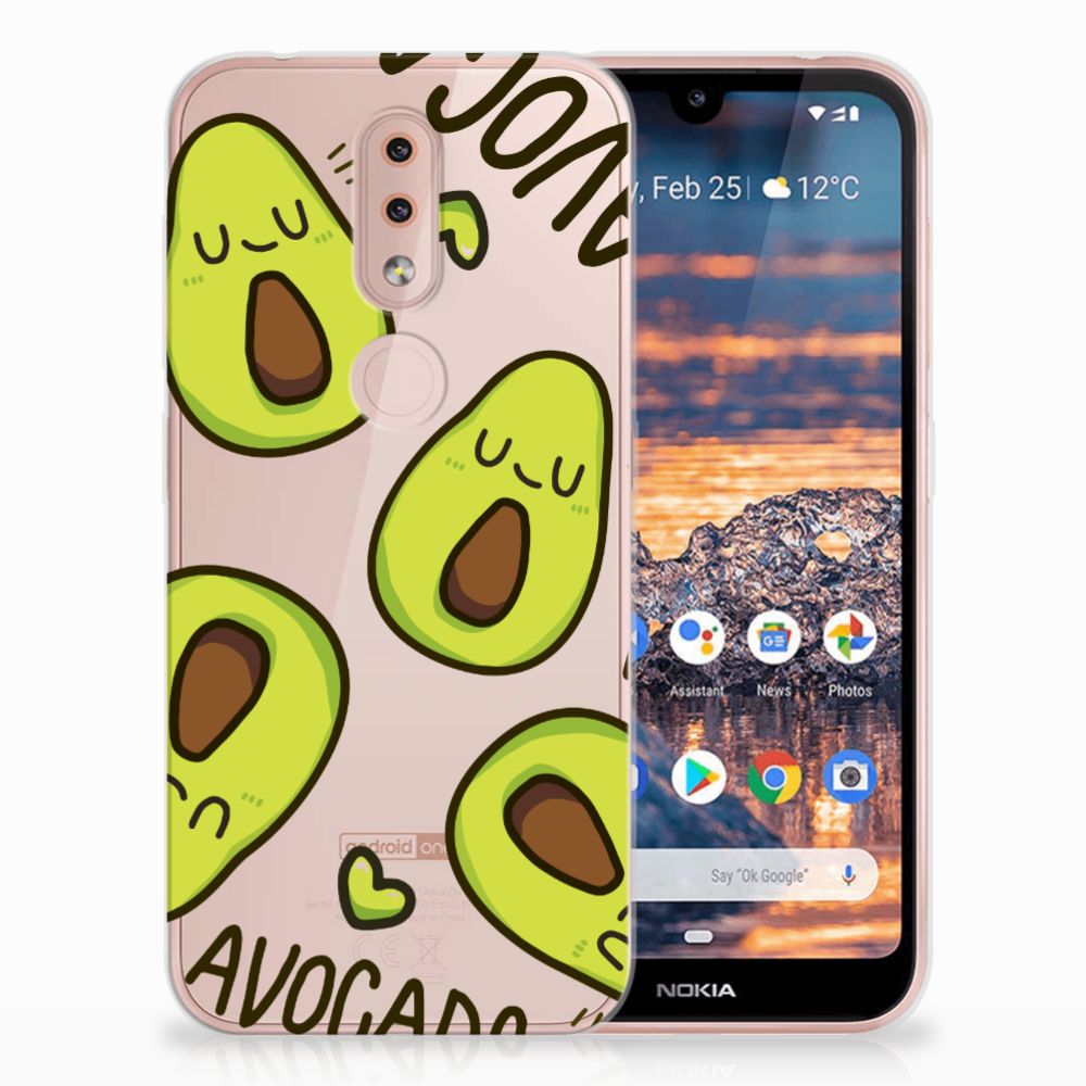 Nokia 4.2 Telefoonhoesje met Naam Avocado Singing