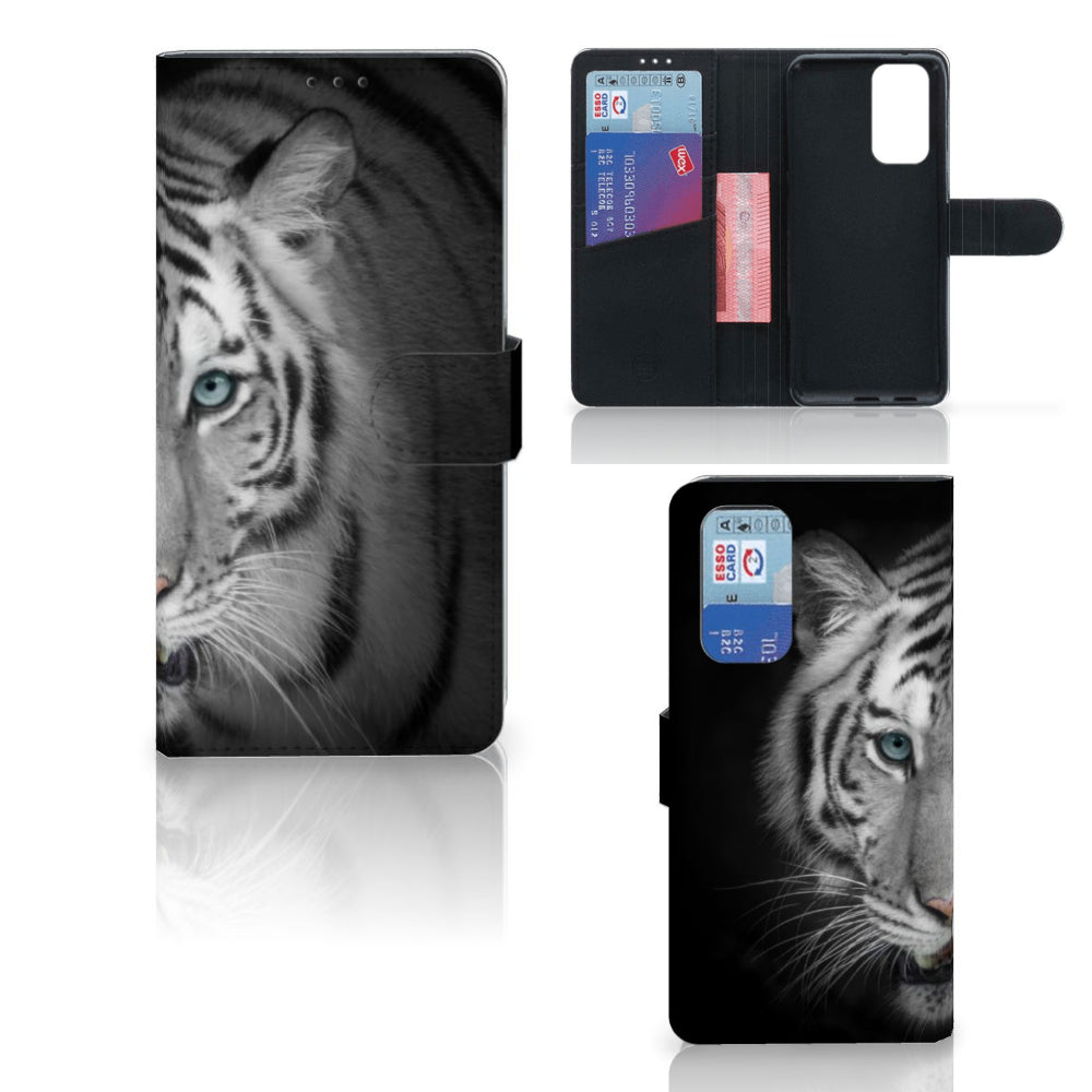 OnePlus 9 Pro Telefoonhoesje met Pasjes Tijger