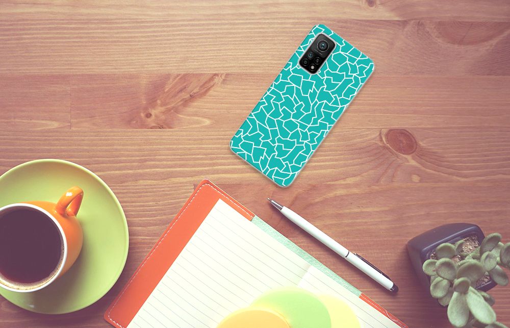 Xiaomi Mi 10T | 10T Pro Hoesje maken Cracks Blue B2C Telecom