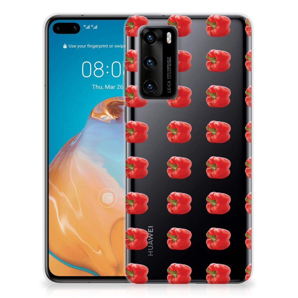 Huawei P40 Siliconen Case Paprika Red B2C Telecom
