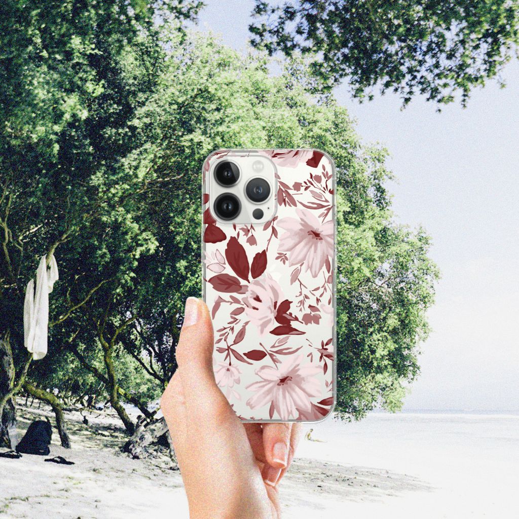 Hoesje maken iPhone 13 Pro Max Watercolor Flowers B2C Telecom