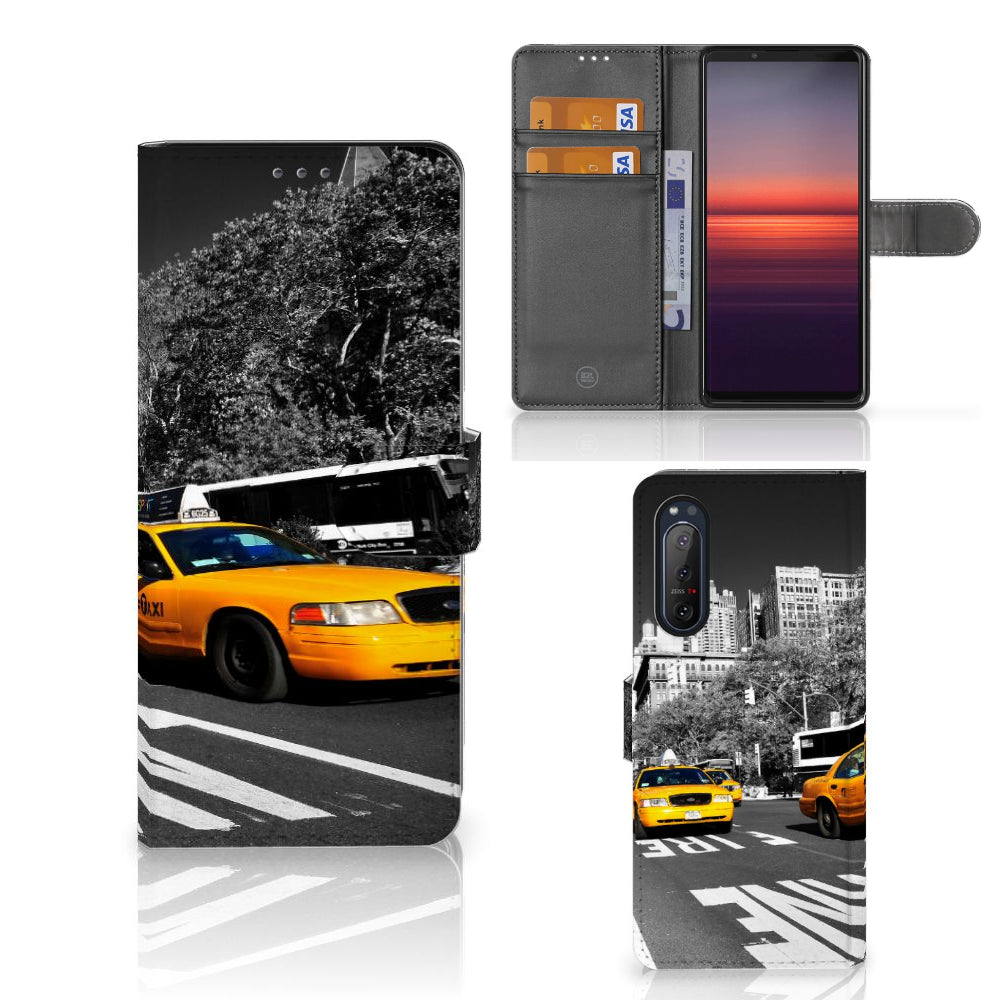 Sony Xperia 5II Flip Cover New York Taxi