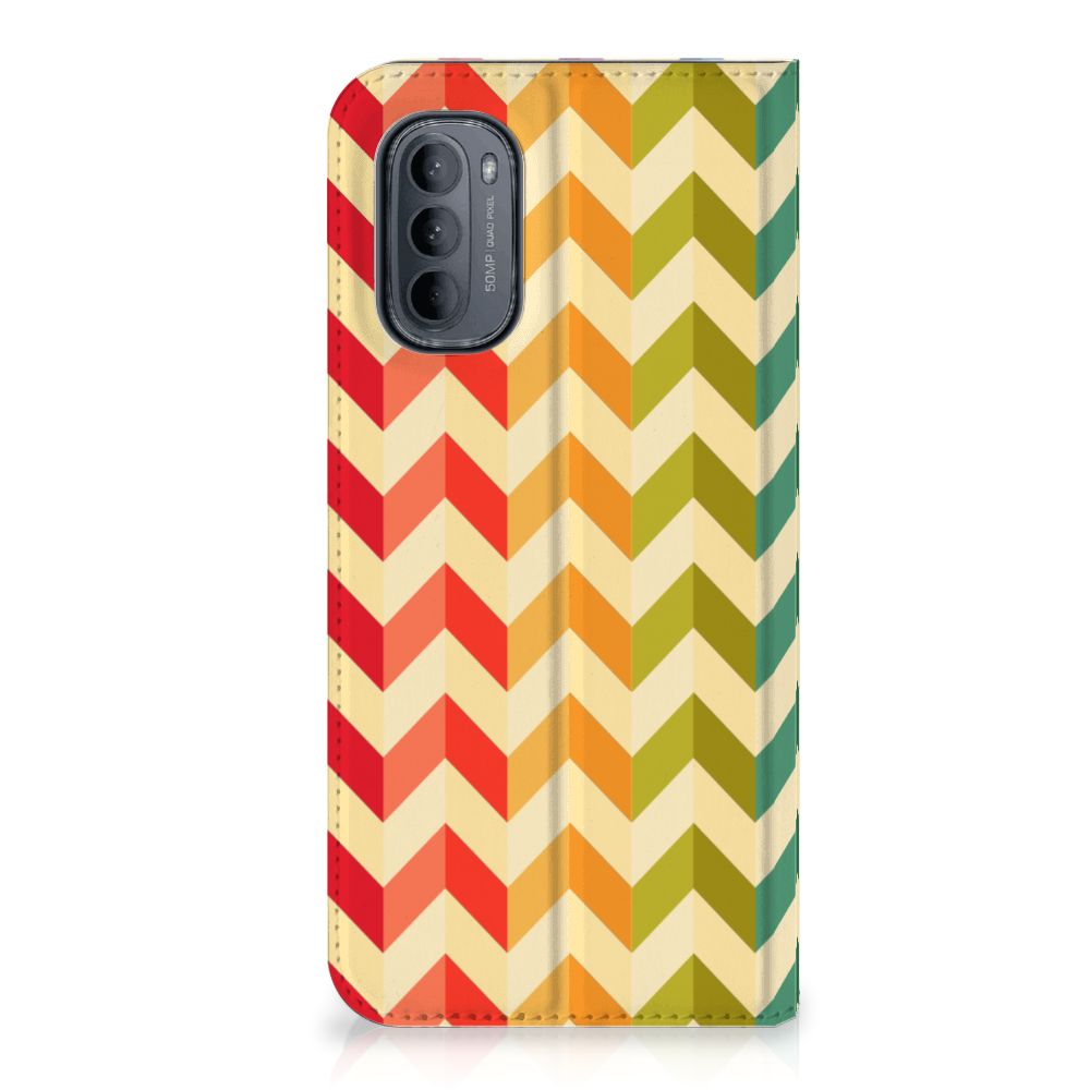 Motorola Moto G31 | G41 Hoesje met Magneet Zigzag Multi Color - B2C Telecom