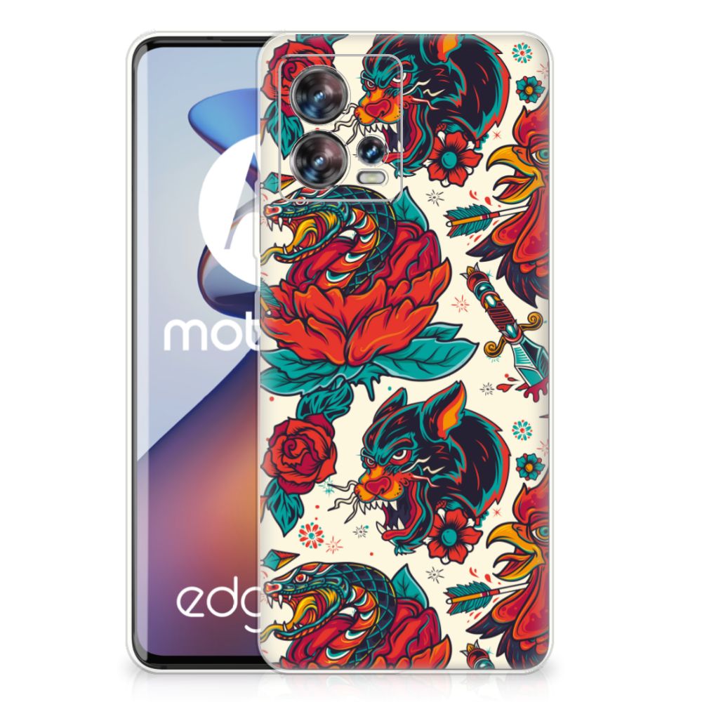 Siliconen Hoesje met foto voor Motorola Edge 30 Fusion Old Skool B2C Telecom