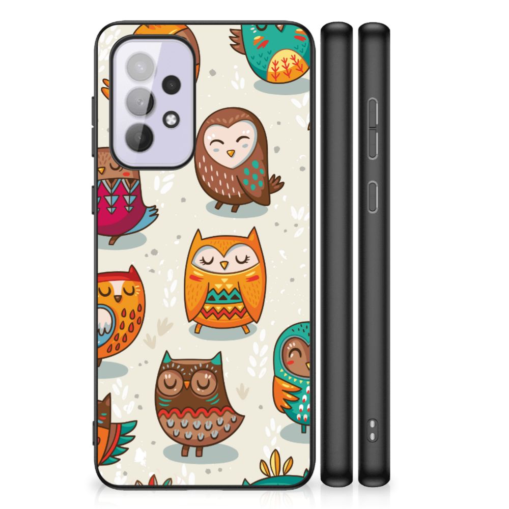 Samsung Galaxy A33 5G Dierenprint Telefoonhoesje Vrolijke Uilen B2C Telecom