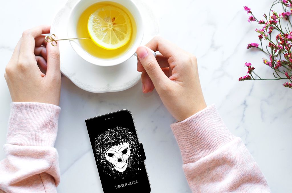Telefoonhoesje met Naam Apple iPhone 12 Mini Skull Hair