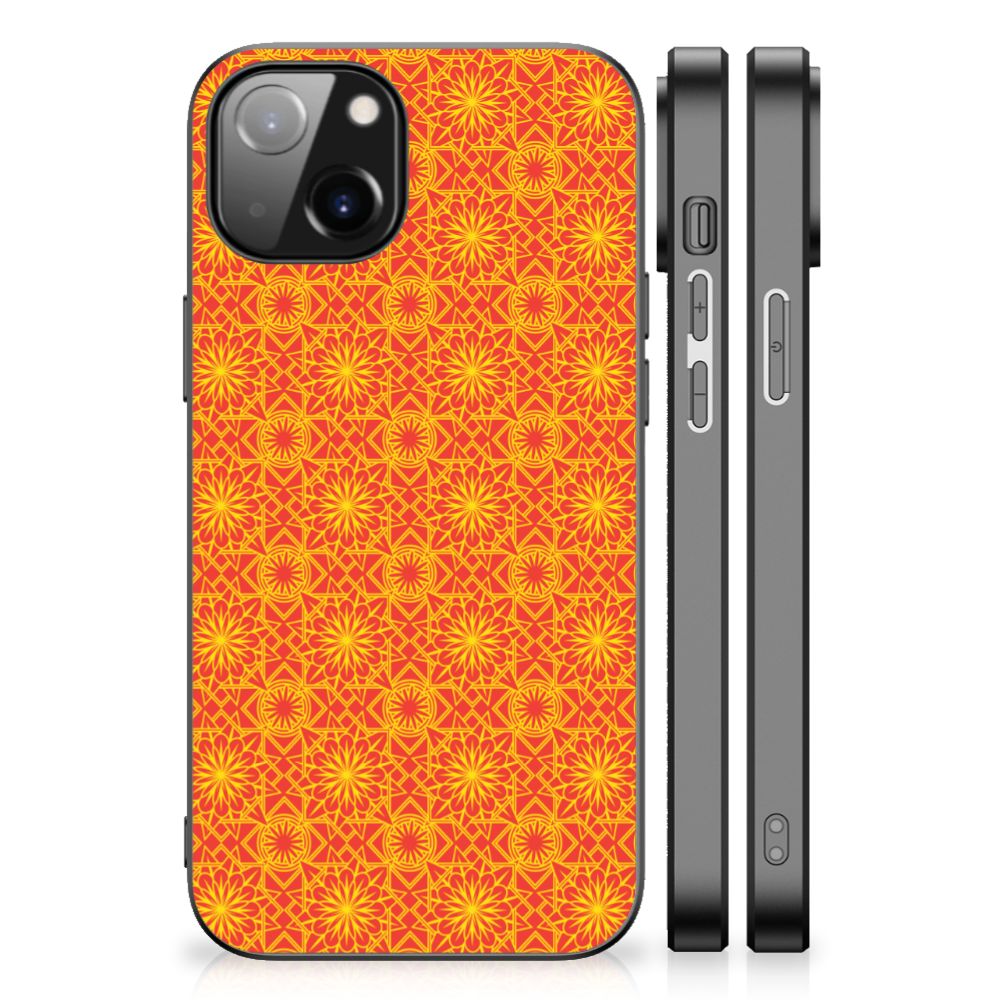 Apple iPhone 13/14 Back Case Batik Oranje