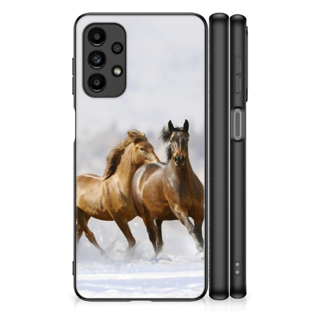 Samsung Galaxy A13 4G Dierenprint Telefoonhoesje Paarden