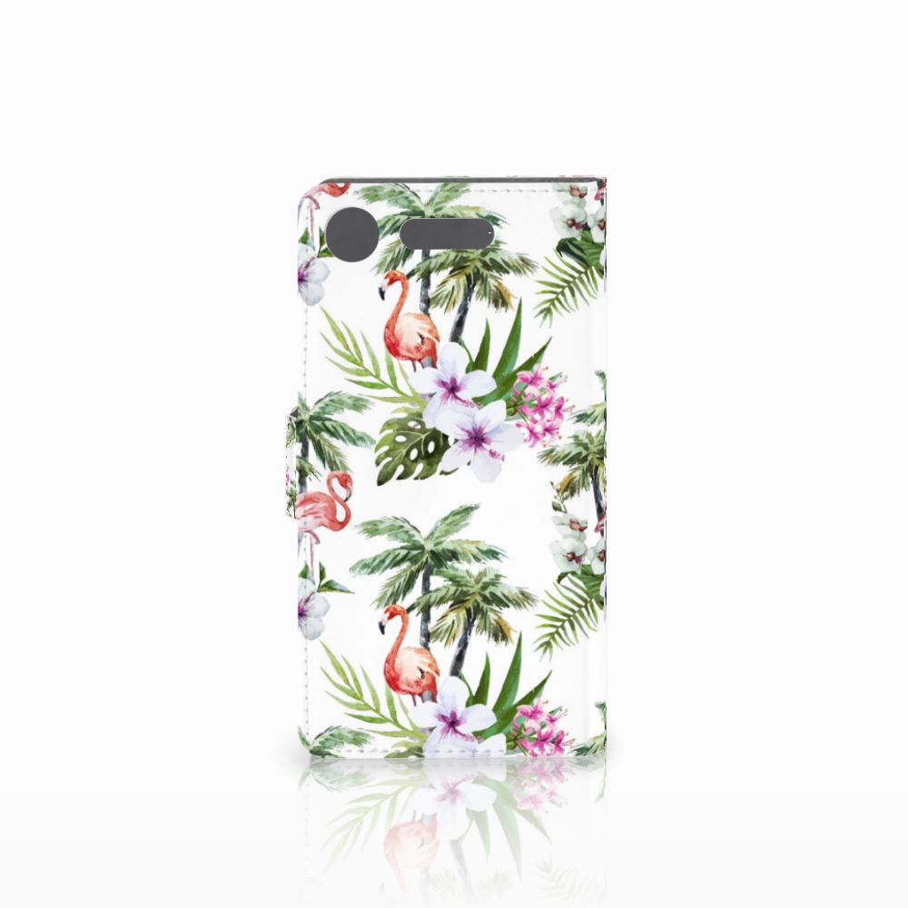 Sony Xperia XZ1 Telefoonhoesje met Pasjes Flamingo Palms