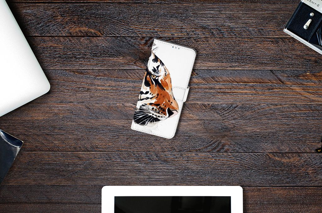 Hoesje Motorola Moto G9 Plus Watercolor Tiger