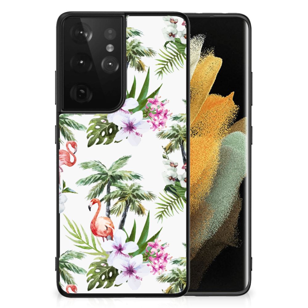 Samsung Galaxy S21 Ultra Dierenprint Telefoonhoesje Flamingo Palms B2C Telecom