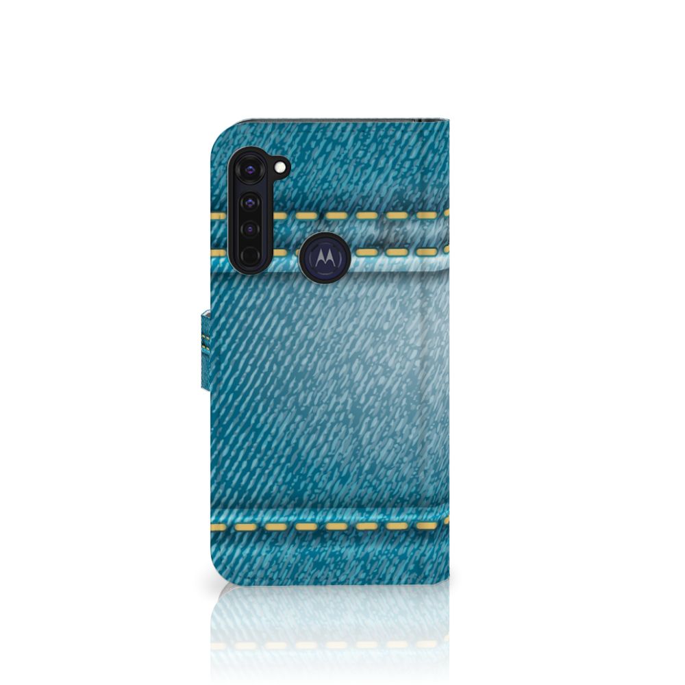 Motorola Moto G Pro Wallet Case met Pasjes Jeans