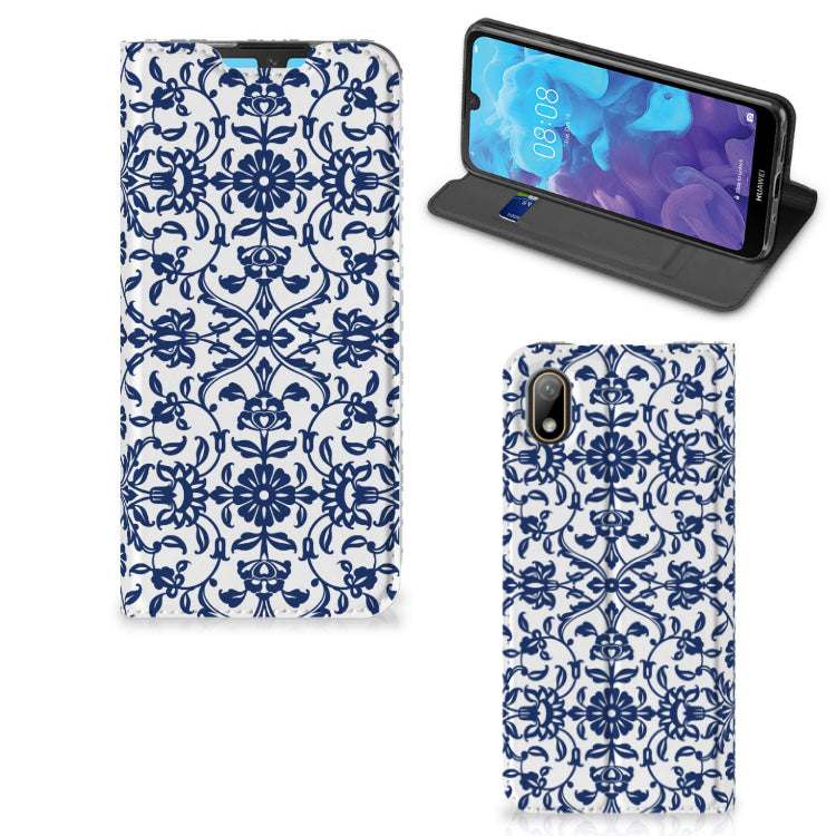 Huawei Y5 (2019) Smart Cover Flower Blue