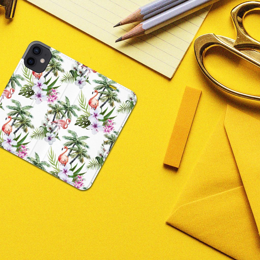 iPhone 12 Mini Hoesje maken Flamingo Palms - B2C Telecom
