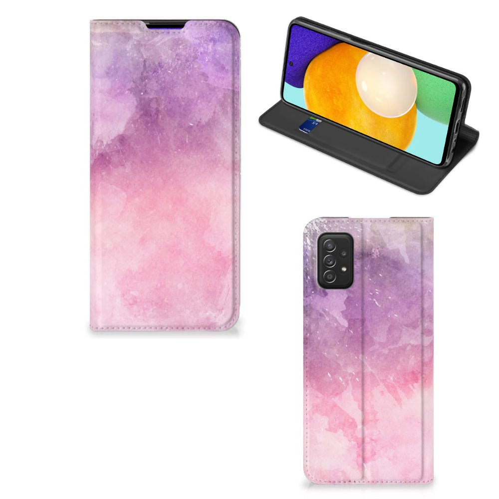 Bookcase Samsung Galaxy A03s Pink Purple Paint