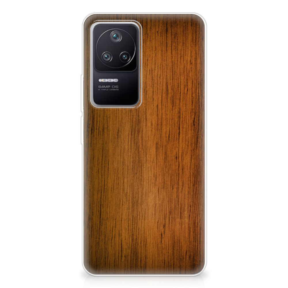 Xiaomi Poco F4 Bumper Hoesje Donker Hout