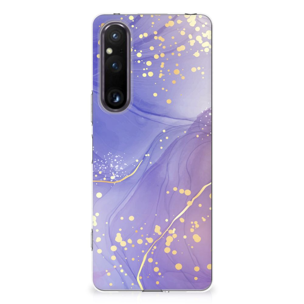 Hoesje maken voor Sony Xperia 1 V Watercolor Paars