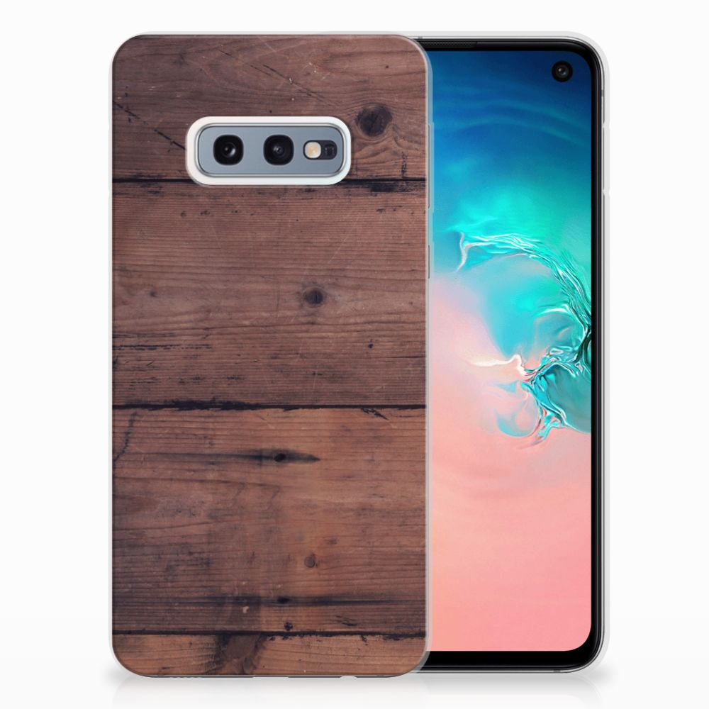 Samsung Galaxy S10e Bumper Hoesje Old Wood