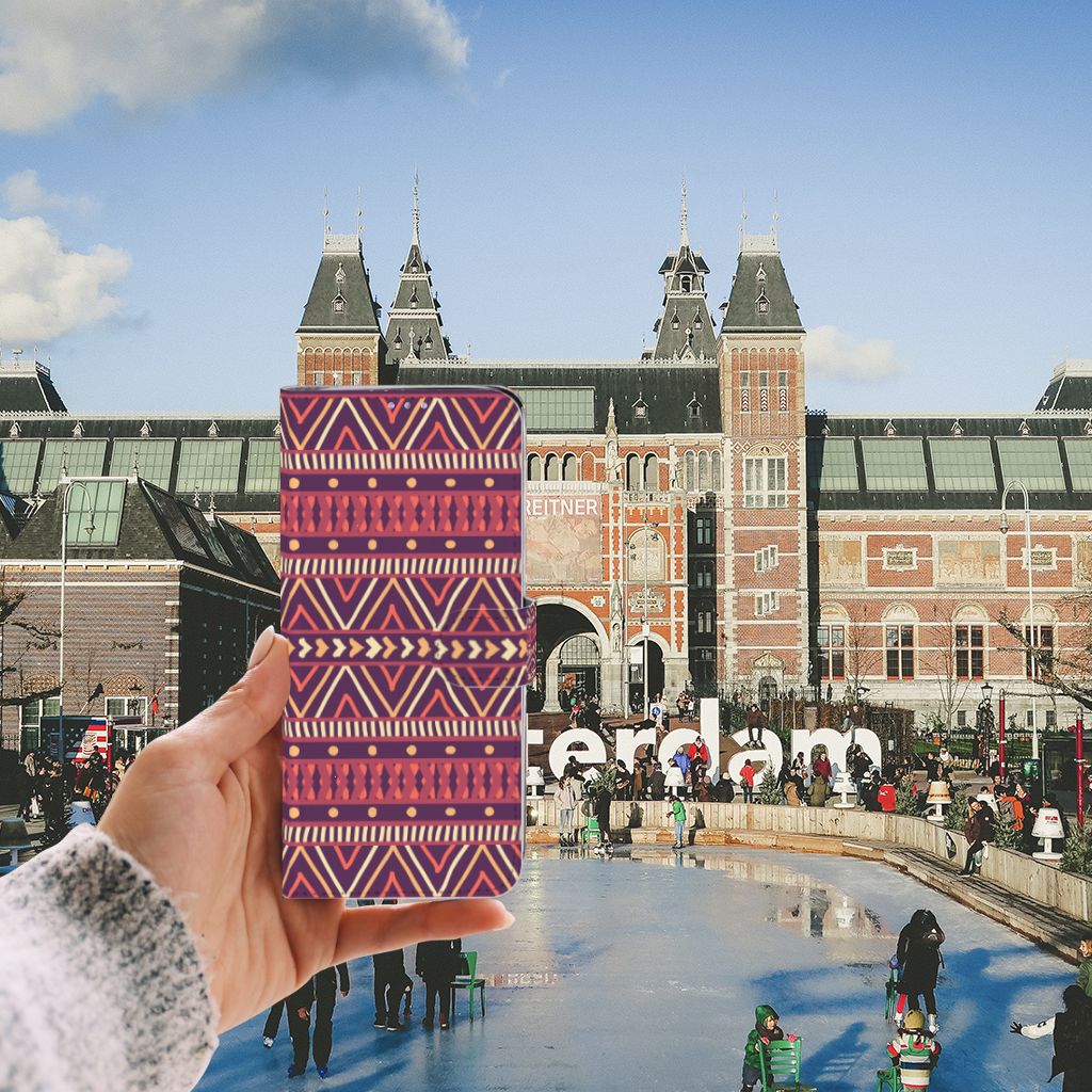 Samsung Galaxy S20 Ultra Telefoon Hoesje Aztec Paars