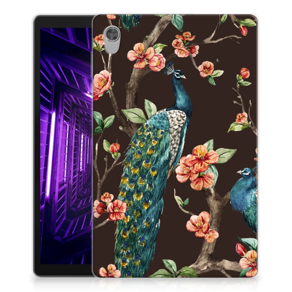 Lenovo Tab M10 HD (2de generatie) Back Case Pauw met Bloemen