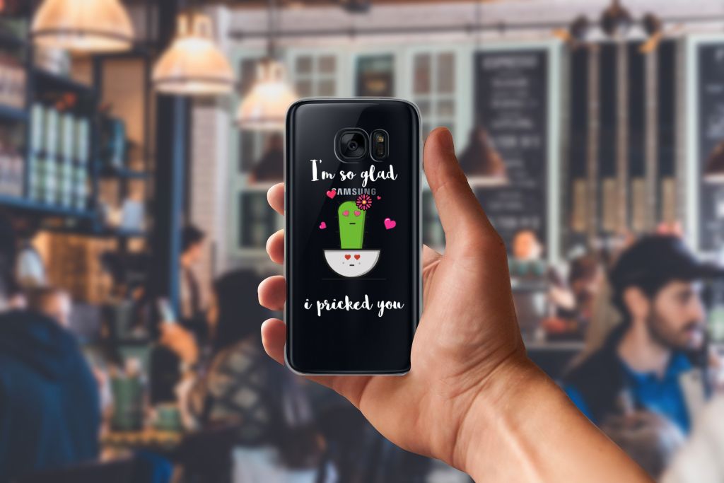 Samsung Galaxy S7 Telefoonhoesje met Naam Cactus Glad