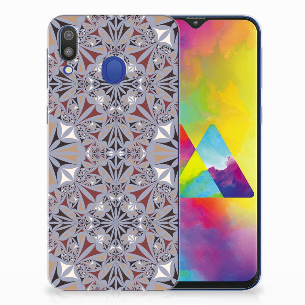 Samsung Galaxy M20 (Power) TPU Siliconen Hoesje Flower Tiles