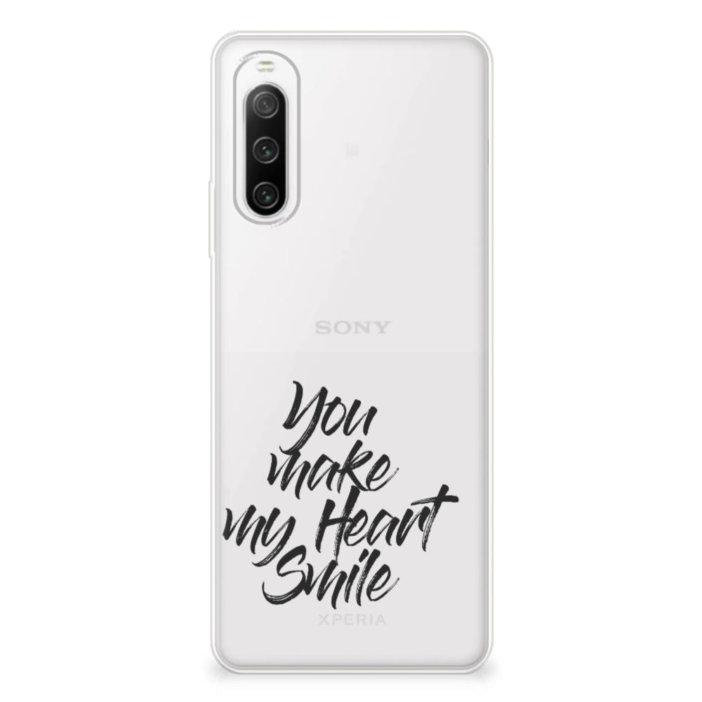 Sony Xperia 10 IV Siliconen hoesje met naam Heart Smile