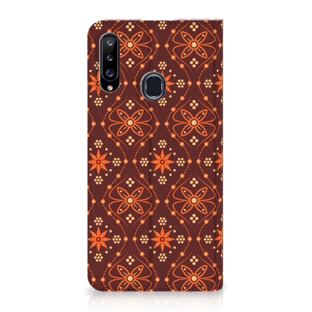 Samsung Galaxy A20s Hoesje met Magneet Batik Brown - B2C Telecom