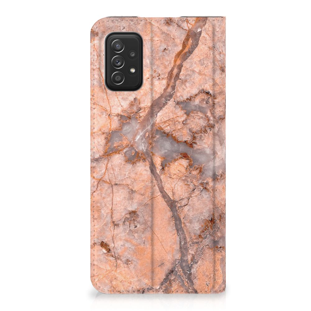 Samsung Galaxy A03s Standcase Marmer Oranje - B2C Telecom
