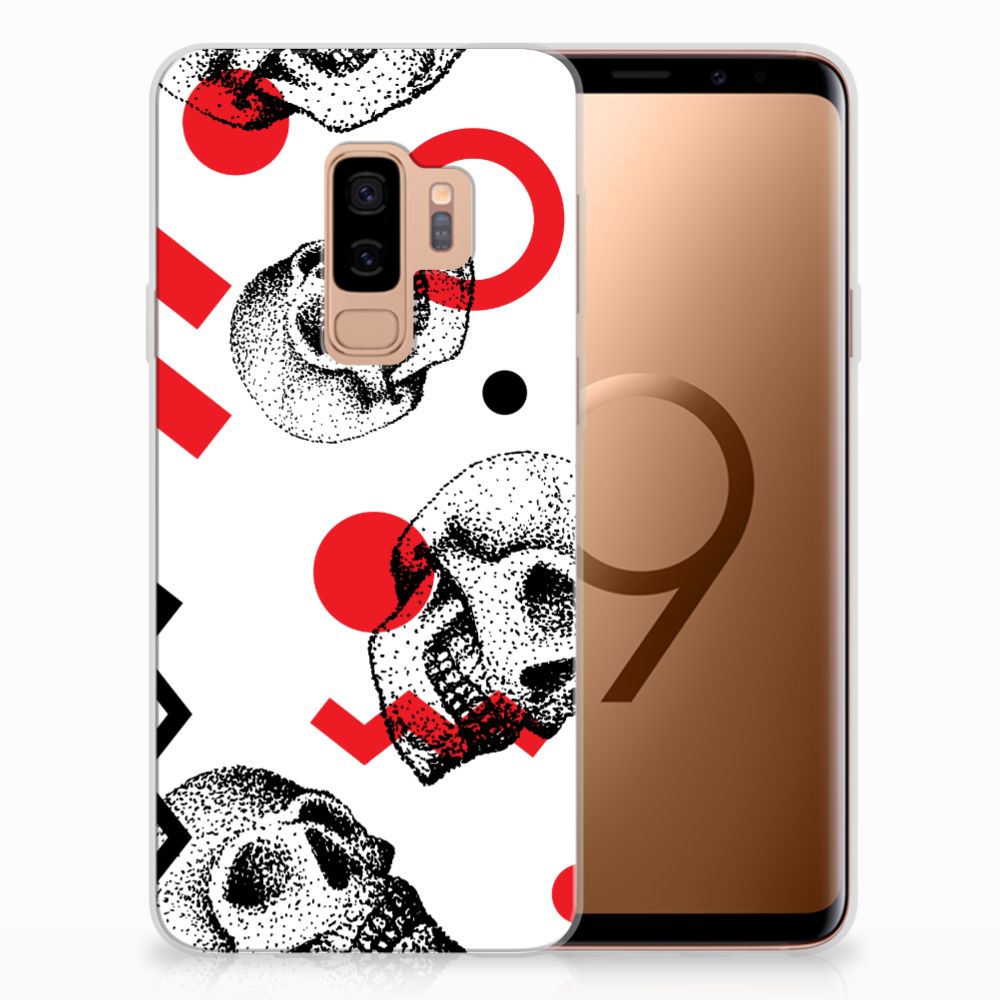 Silicone Back Case Samsung Galaxy S9 Plus Skull Red