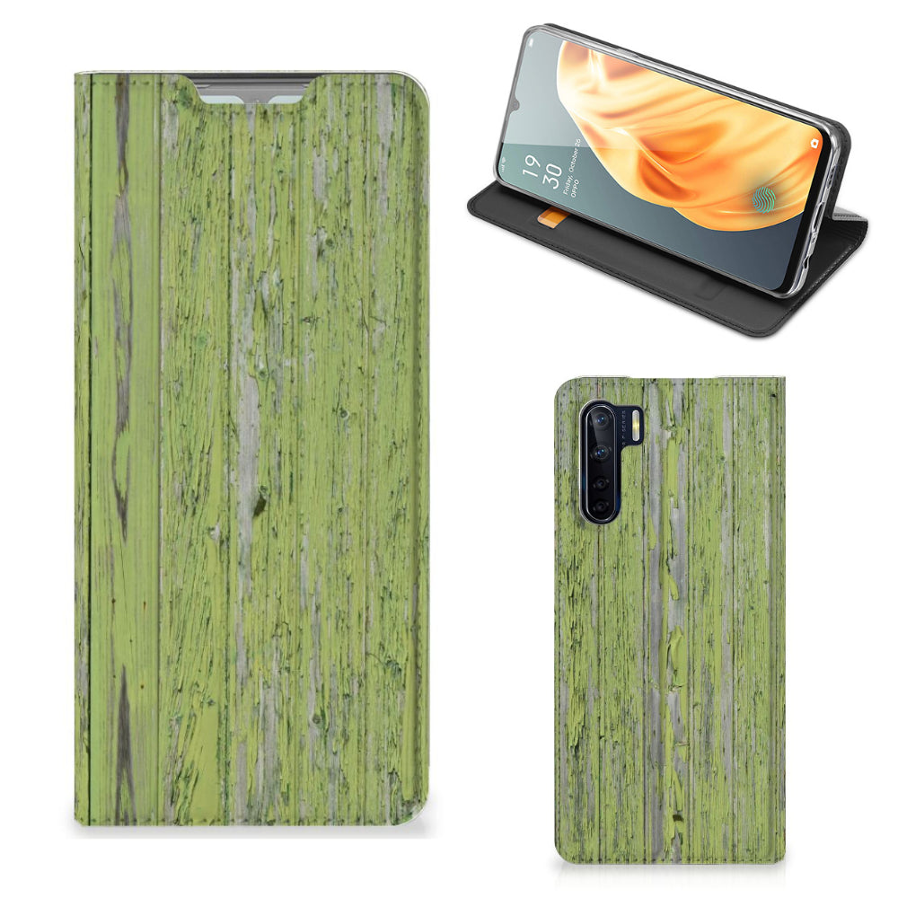 OPPO Reno3 | A91 Book Wallet Case Green Wood